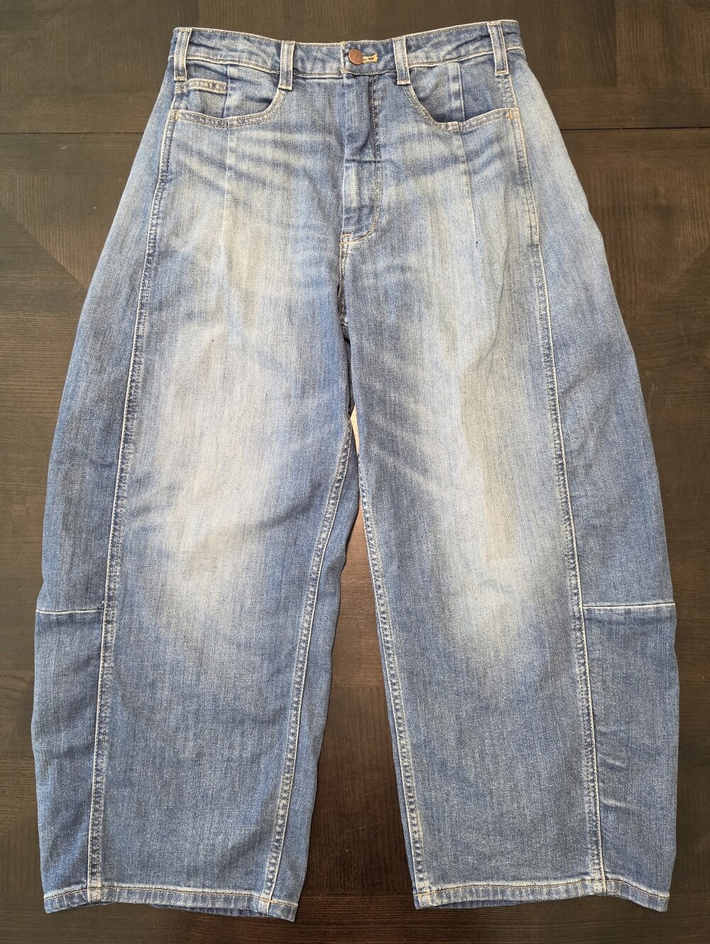 Pilcro Anthropologie The Kenna Mid Rise Heritage Barrel Jeans Size 27